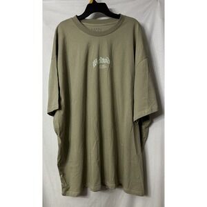 NWT BoohooMan Plus Oversized Worldwide‎ Cross Print Mens Gray T Shirt Size 5XL